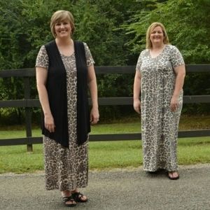Animal print maxi dress